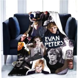 Axirdju Blanket Evan Peters Soft Warm Fluffy Lightweight Blanket for Throws Blankets All Season for Bedroom Living Room (80X60)