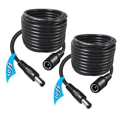 SIOCEN 2-Pack 10FT DC Power Extension Cable,5.5mm x 2.1mm Extension Cord,12v Extension Cord for Security Camera CCTV IP,Router,LED Strip,5V 9V 24V 12 Volt Male to Female Plug Supply Adapter Power Cord