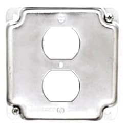 RACO Hubbell Raco 902C 1 Duplex Receptacle 4-Inch Square Exposed Work Cover by Raco