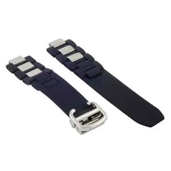 Ewatchparts RUBBER WATCH BAND STRAP COMPATIBLE WITH FIT CARTIER 20MM MUST 21 CHRONOSCAPH AUTOSCAPH CLASP