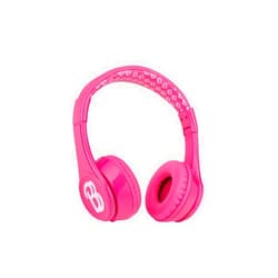 eKids Barbie Bluetooth Headphones, Pink Wireless Headphones with Microphone Includes Aux Cord, Volume Reduced Kids Foldable Headphones for School, Home, or Travel