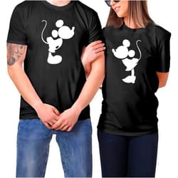 Laval Tshirts Matching Couple Shirts His and Hers with Kissing MM Design Man Women Husband Wife T-Shirts Outfits Valentine.