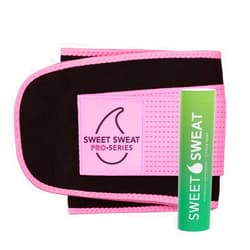 Sports Research Sweet Sweat Pro Series Waist Trimmer (Med-Large) & Sweet Sweat Stick (Citrus Mint, 6.4oz)