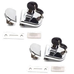 LC LICTOP Security Showcase Display Cabinet Glass Double Door Lock No Drill for 5-8mm Glass Door 2Set (Key Different)