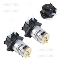 Shutao 2Pcs DC 12V Peristaltic Pump DIY Small Liquid Dosing Pump for Aquarium Lab Analytical - Black