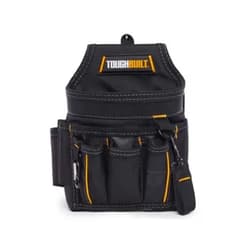 ToughBuilt - Mini Electrician Pouch- 14 Pockets and Loops, Vertical Tool Storage, Electrical Tape Strap and Snap Hook - (TB-229)