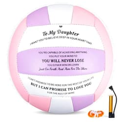 Aiseavril Cadeau Senior Volleyball Gifts for Daughter Stepdaughter, Volley Lite Volleyball, Daughter Purple Pink Gifts from Mom Stepmom Dad Stepdad Outdoor Indoor Training Practice Molten Volley Lite Volleyball Balls