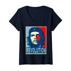 Democratic Socialists And Feminists Shirts Womens Che Guevara Revolution, Hope Style V-Neck T-Shirt