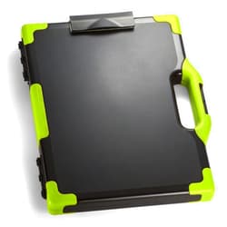 Officemate OIC Officemate Carry All Clipboard Storage Box, Letter/Legal Size, Black & Green (83325)
