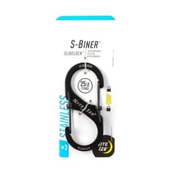 Nite Ize LSB3-01-R6 S-Biner SlideLock Dual Locking Carabiner, Size #3, Stainless