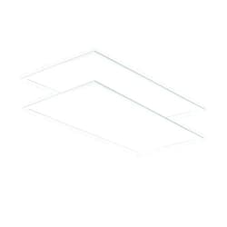 Lithonia Lighting CPX 2X4 ALO8 SWW7 CP2 LED 2 ft. x 4 ft. Flat Panel Ceiling Light for Shop Lighting Home Improvement, Adjustable Light Output 3800-6200 Lumens, 3500K-5000K Switchable CCT, 2-Pack