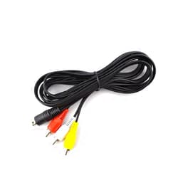 Fteysak 1.8m 9-pin to RCA audio-video composite cable, 9-pin male plug to 3 RCA male stereo AV cable cable compatible with Sega Genesis 2 3 and Mega Drive 2 3 for video and audio device signal output