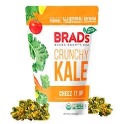 BRADS PLANT BASED Brad’s Plant-Based - Organic Crunchy Kale Chips - Healthy Snack with Sea Salt - High in Plant-Based Protein & Fiber - Low Carb, Organic Veggie Chips - Cheez It Up - 2 Oz (Pack of 3)
