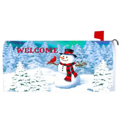 CUSTOM DECOR, INC. Chickadee Snowman Mailbox Makeover - Vinyl with Magnetic Strips for Steel Standard Rural Mailbox - Made in The USA Copyright, Licensed and Trademarked by Custom Decor Inc.