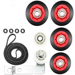 MIFLUS 4392067 Dryer Repair Kit &W10837240 Dryer Idler Pulley Compatible for Kenmore,Maytag Elite Dryers,Includes WPW10314173 Roller Drum Support Kit,661570v Dryer Belt,279640 Idler Pulley by MIFLUS