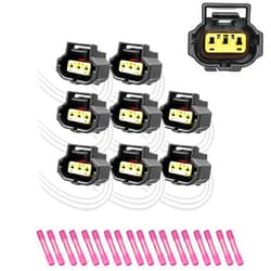 GROBARPART 8 Pcs Ignition Coil Connector Plug Pigtail Wiring Harness Compatible With Dodge Charger, Challenger, Durango, Ram 1500 2500 3500, Magnum, Dakota, Chrysler 300, Aspen (2000-2020)
