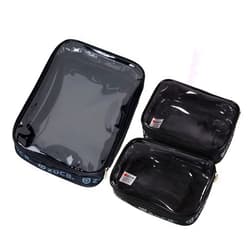 ZUCA Utility Pouch Combo Set - 1 Large & 2 Mini Utility Makeup Pouch - Durable, Spacious Cosmetic Storage Solution for Travel & Professional Use