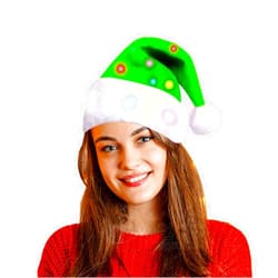 VOREAD Novelty LED Shine Christmas Hat Twinkling Colorful Santa Headwear 24 Color Light up Holiday Party Supplies