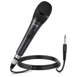 FIFINE TECHNOLOGY Fifine Karaoke Microphone, Dynamic Vocal Microphone for Speaker, 6.35MM Wired Handheld Mic with On and Off Switch and14.8ft Detachable Cable-K6