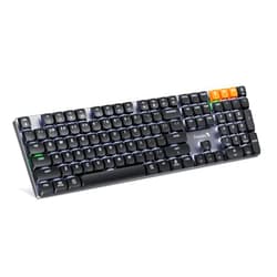 ProtoArc K310 Pro Bluetooth Mechanical Keyboard, Wireless Backlit Keyboard for Mac/Windows, Low Profile Quiet Mechanical Keyboards, Multi-Device, Programmable Keys, Aluminum, Full Size