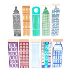 Excellerations 2-3/10 inch Sq. Wooden Skyscraper Block Play Set, 35 Pieces, Preschool Educational Toys, Ages 3 and Up