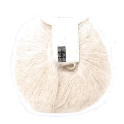 Joyzan Mohair Yarn, Skein Soft Angola Wool Knitting Long Warm Hot Thin Yarn Roll Scarf Cashmere Hand Crochet Thread Supplies for DIY Weave Garments Scarves Sweater Shawl Hats Knitwear Socks Craft(Beige)