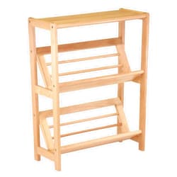 Winsome Mission Beech Wood 4-Tier Bookshelf With Slanted Shelf, Natural (82430)