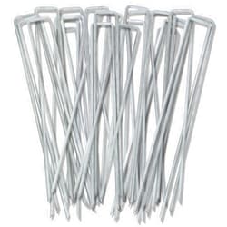 TreeLen Tent Stakes 12Inch 50pcs Galvanized Landscape Staples,Tent Pegs Heavy-Duty Sod Pins Anti-Rust Fence Stakes Securing Pegs Trampoline Stakes