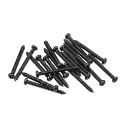 Musiclily Basic 2.6x26mm Metal Metric Thread Guitar Pickup Wood Mounting Screws for Single Coil/Humbucker Pickups, Black (Set of 20)