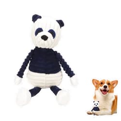 Cyrank Dog Toys, Panda Shape Plush Dog Toy Stuffed Animal Dog Toys Durable Dog Toy Interactive Dog Crinkle Toy Cute Squeaky Dog Toy Puppy Chew Toys for Teething Tough Dog Toys for Boredom and Stimulating