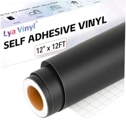 Lya Vinyl Matte Black Permanent Vinyl, 12