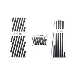 Camodifi 3Pcs Aluminum Pads Brake Gas Pedal Foot Rest Pedal Pad Cover for Mazda 3 CX-30 CX30 2019 2020