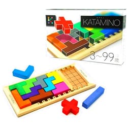 GIGAMIC Katamino | The Original Wooden Color Shape Pattern Puzzle Game for Ages 6+ | 1 to 2 Players | 10 Minutes
