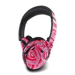 MIGHTY SKINS MightySkins Carbon Fiber Skin Compatible with Bose QuietComfort 45 Headphones Super Pink Roses | Protective, Durable Textured Carbon Fiber Finish | Easy to Apply