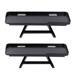CUISIBOT 2 Pcs Adjustable TV Top Shelf Screen Shelf Monitor Top Shelf TV Top Storage Bracket Computer Screen Shelf for Cellphone Stand, Media Boxes, Game Console, Router and Home (11.8 x 4.7 Inch)