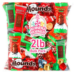 Kandy Korner Chocolate Mix Candy Bulk Assortment for Delightful Treats, Kandy Korner's Chocolate Mix Individually Wrapped Hershey's Chocolates, 2lb Peanut Butter Cups, Kisses, & Mounds Dark Chocolate