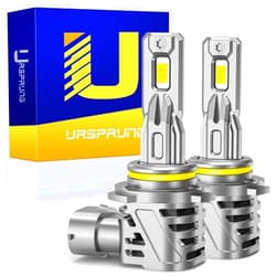 Ursprung 9005/HB3 Bulb, 22000 Lumens 700% High Brightness Plug-N-Play, Direct Installation Fog Light Bulbs, 1:1 Halogen Replacement Cooling Fan, Pack of 2