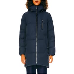 Orolay Women's Stylish Down Hooded Jacket with Two-Way Zipper Winter Down Coat Puffer Jacket A-line Coat