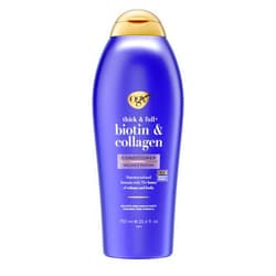 OGX Thick & Full + Biotin & Collagen Volumizing Conditioner, Nutrient-Infused Conditioner + Vitamin B7 Biotin Gives Hair Volume & Body for 72+ Hours, Sulfate-Free Surfactants, 25.4 fl. oz