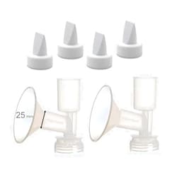 Maymom Replacement Flange Kit (Compatible with Ameda Standard Flange) for Ameda Purely Yours, Ultra Breastpump, Flange 25 mm, with Duckbill; Made by Maymom