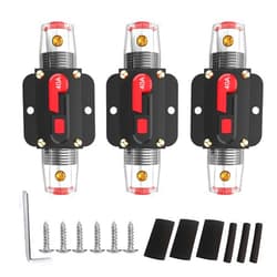 M1A2 40 Amp Circuit Breaker Switch 40A Waterproof Fuse Inline Holder Resettable Fuse Manual Reset 12V-48V DC for Car Audio Sound Amplifier System RV Home Marine Boat Truck
