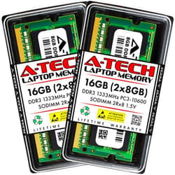 A-Tech 16GB Kit (2x8GB) RAM for Acer Aspire E5-573-35JA, E5-573-79MK, ES1-571-30XX, V3-771G-9809, V5-122P-0825, V5-122P-0869, V5-572G-6679 | DDR3 1333MHz PC3-10600 SODIMM 1.5V Non-ECC Memory Upgrade