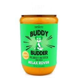 BUDDY BUDDER Relax Rover Buddy Budder (Stress + Anxiety), 100% Natural Dog Peanut Butter, Dog Supplment, Made in USA 17oz