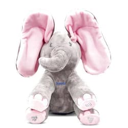 Dimple Peek A Boo Elephant Toy – Interactive Singing Stuffed Elephant Plush with Moving Ears – Musical Stuffed Animal for Kids, Girls, Boys, Toddlers – Adorable Baby Easter Gift