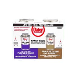 Oatey Handy Pack Clear/Purple Primer and Cement for PVC 4 oz