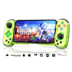 Koiiko Phone Game Controller for iPhone/Android/PC/Switch, Play COD, Genshin,Support Streaming on PS5/Xbox/PC Console, Cloud Gaming Wireless Gamepad Joystick, Turbo/6-Axis Gyro/Dual Motor, Green Light, Green