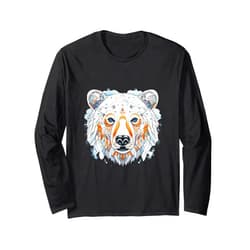 Eisbären Tier Arktis Geschenkidee Eisbär Polygon Art Long Sleeve T-Shirt