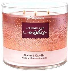 Bath & Body Works Bath and Body Works A THOUSAND WISHES 3-Wick Candle 14.5 Ounce, Floral