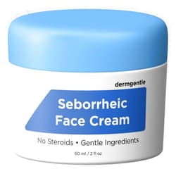 Dermgentle Seborrheic Face Cream - Relieves Seborrheic Dermatitis with MCT Oil, Squalane - Moisturizing Face and Body Anti Itch Cream for Sensitive Skin Seb Derm Sebderm - No Steroids for Lasting Results
