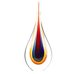 DOVDOV Hand-Blown Glass Sculpture - Unique Mediterranean Decorative Glass Art Collection Statue, Suitable for Office, Bookshelf, Living Room Coffee Table, Mantelpiece Filling
